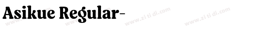 Asikue Regular字体转换